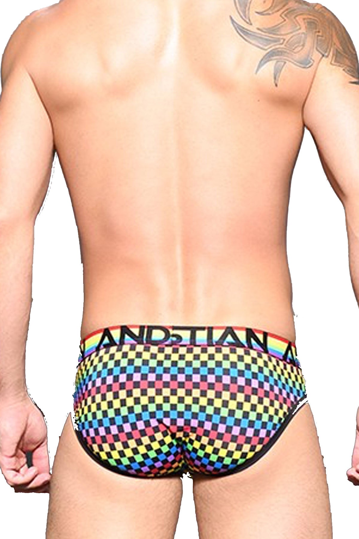 Andrew Christian Pride Checker Brief w/ Almost Naked
