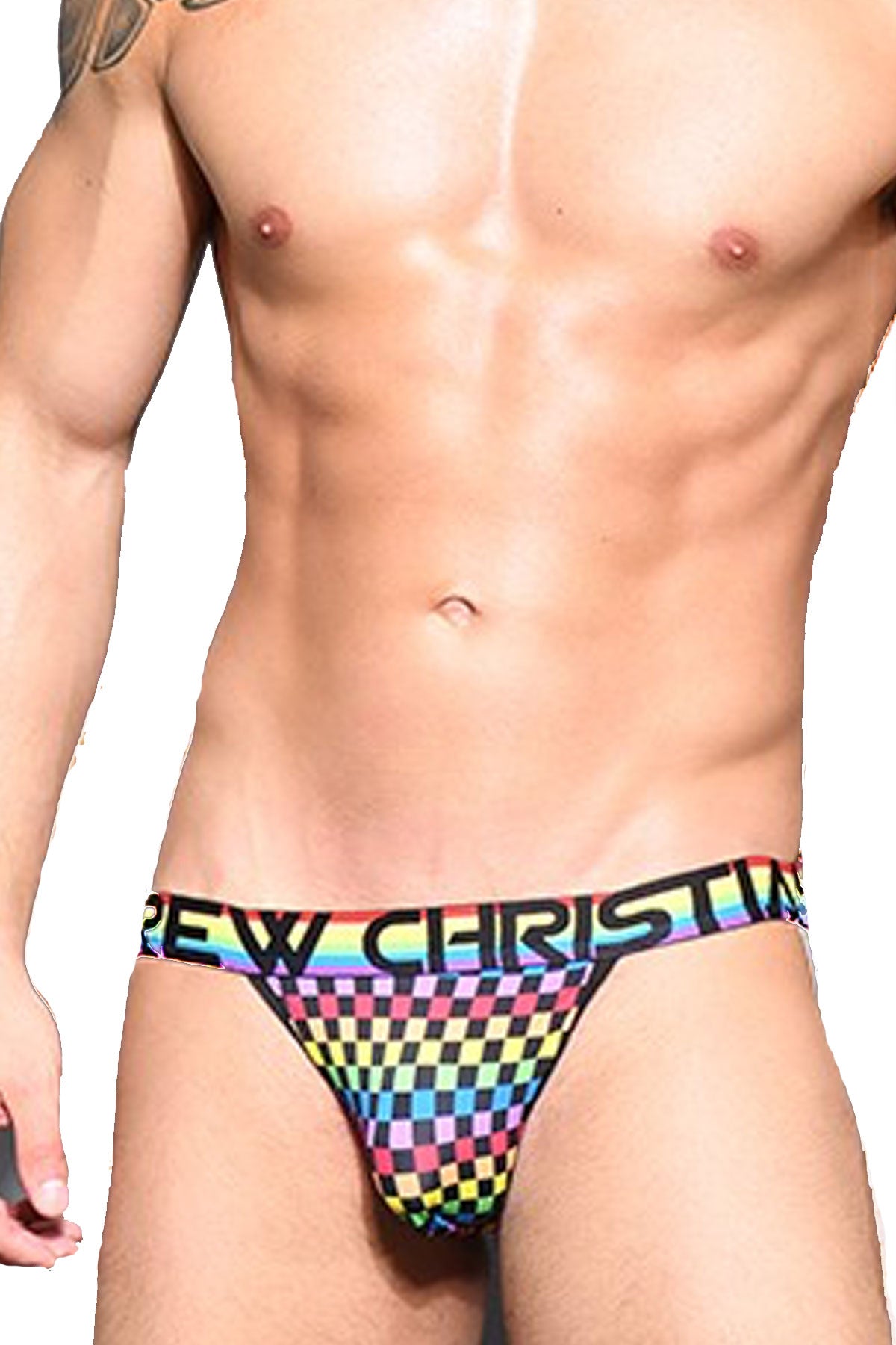 Andrew Christian Pride Checker Jock w/ Almost Naked