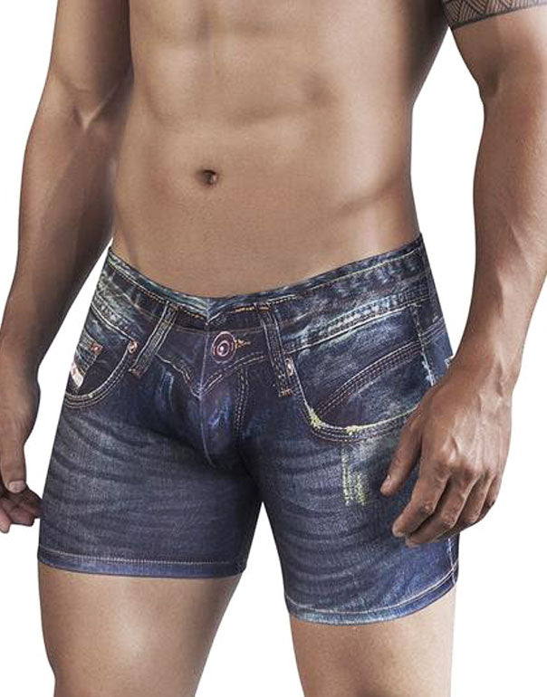 Clever Moda, Denim Jean Boxer Blue